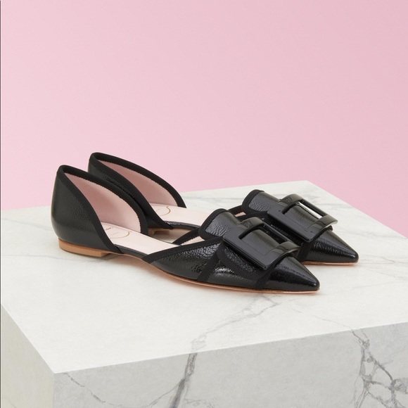 Roger Vivier Soft Gommettine No Pleat Dorsay Flats - Picture 2 of 16